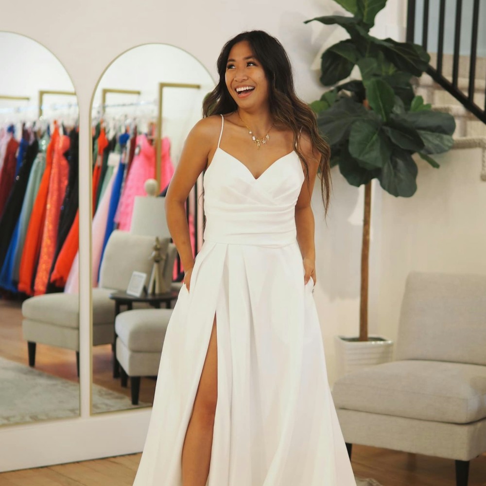 woman wearing a wedding dress